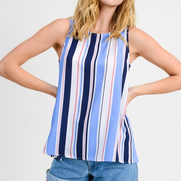 Striped Sleeveless Top - Picture 3 of 3